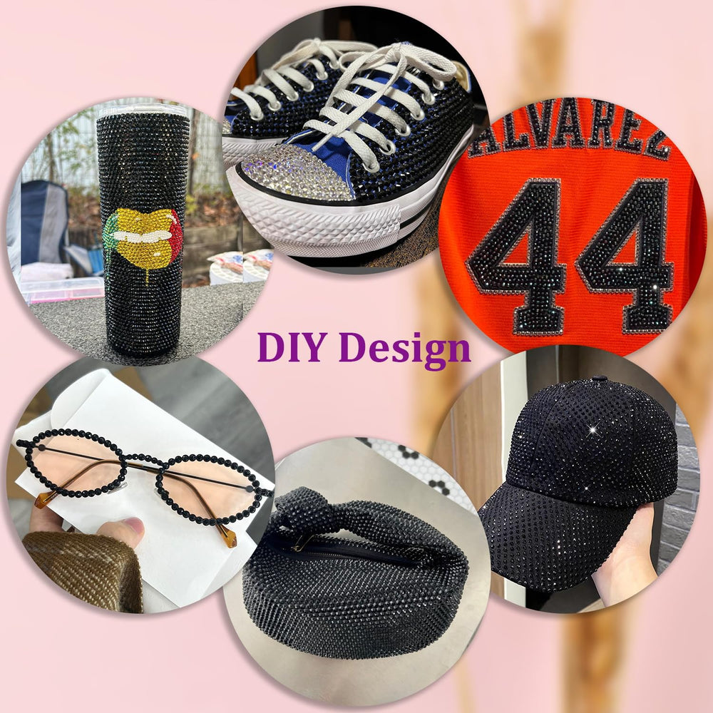 Kit de decoración en resina negra para proyectos artesanales.