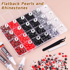 TINKRSTUFF mezcla de tamaños de perlas y strass para arte de uñas.