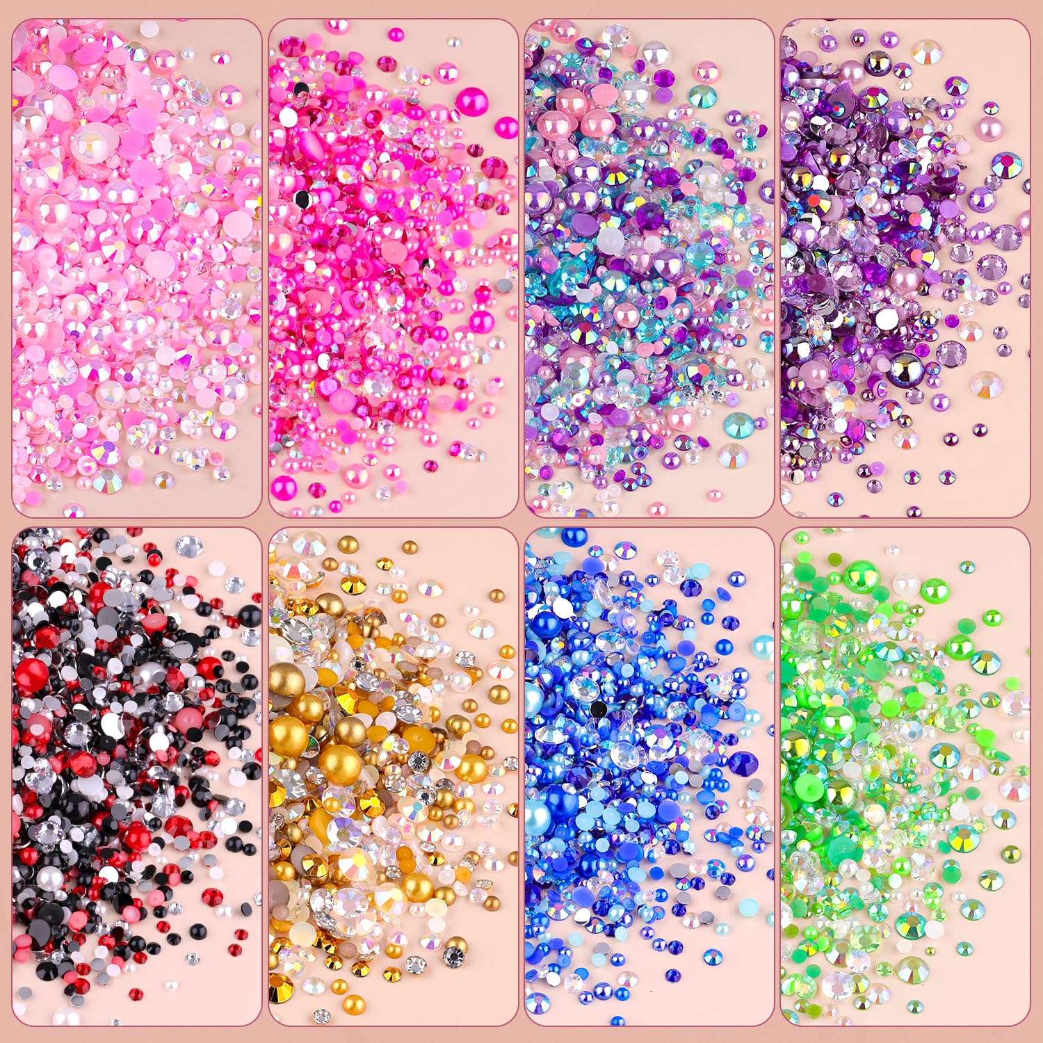 TINKRSTUFF perlas planas 6mm para capas y contrastes elegantes