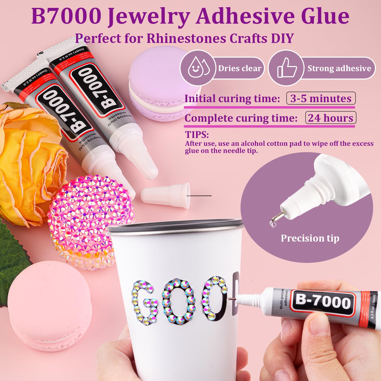 Resinas brillantes de TINKRSTUFF para tazas y botellas, acabado deslumbrante.