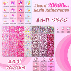 Piedras resina rosadas de TINKRSTUFF 3-6 mm para decoración duradera.