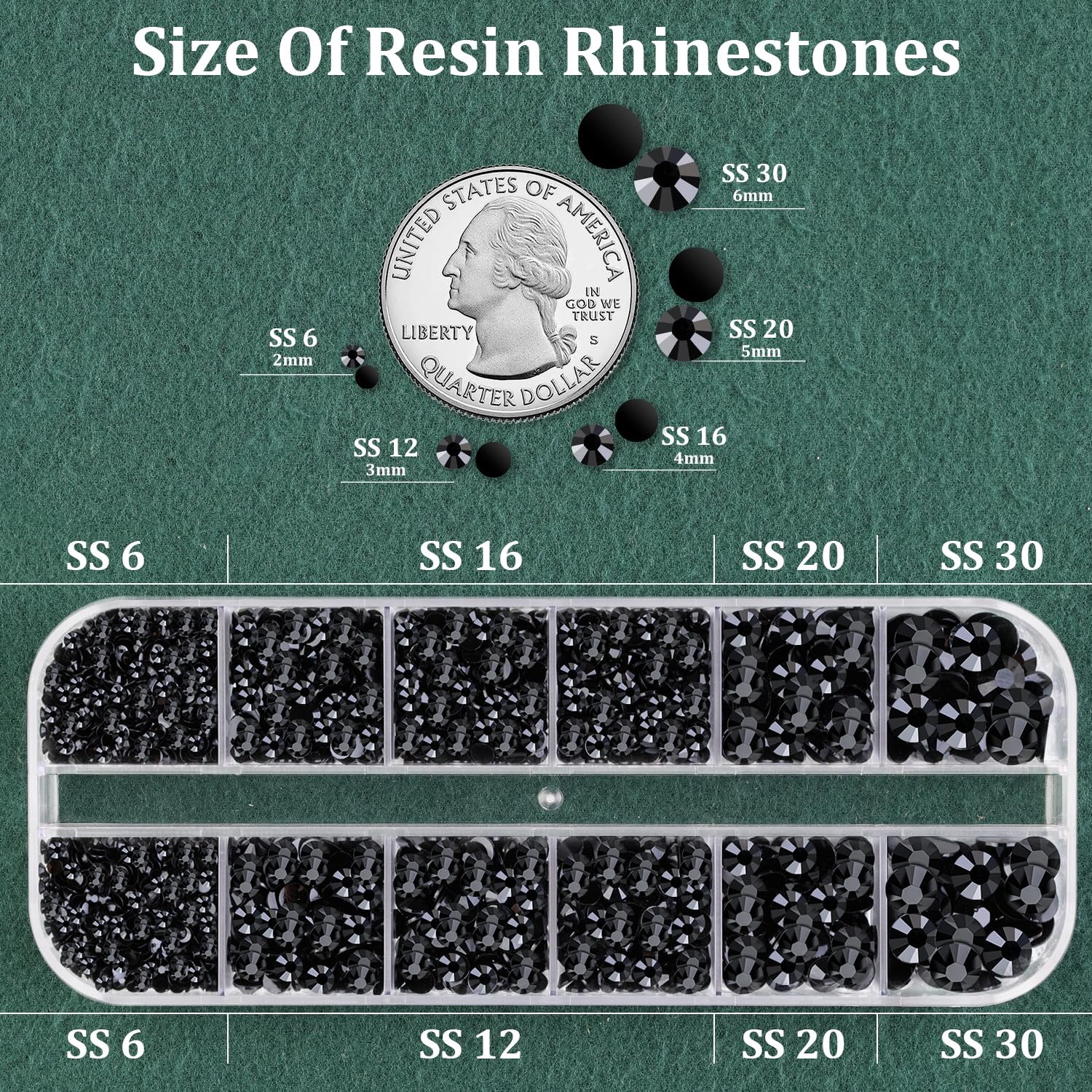 TINKRSTUFF rhinestones in different sizes for precise nail and accessory bling.