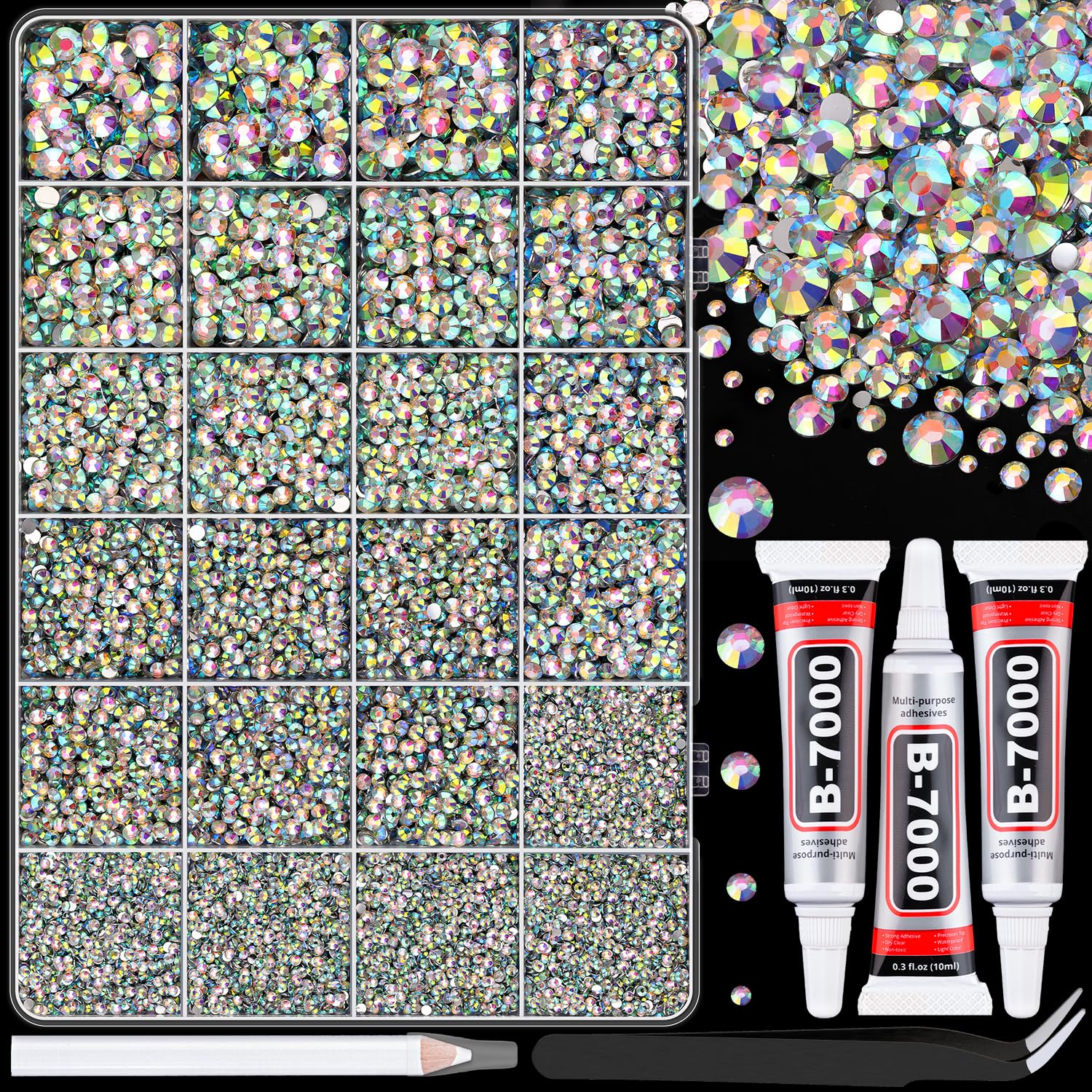 TINKRSTUFF resina rhinestones AB destellos para manualidades con brillo duradero