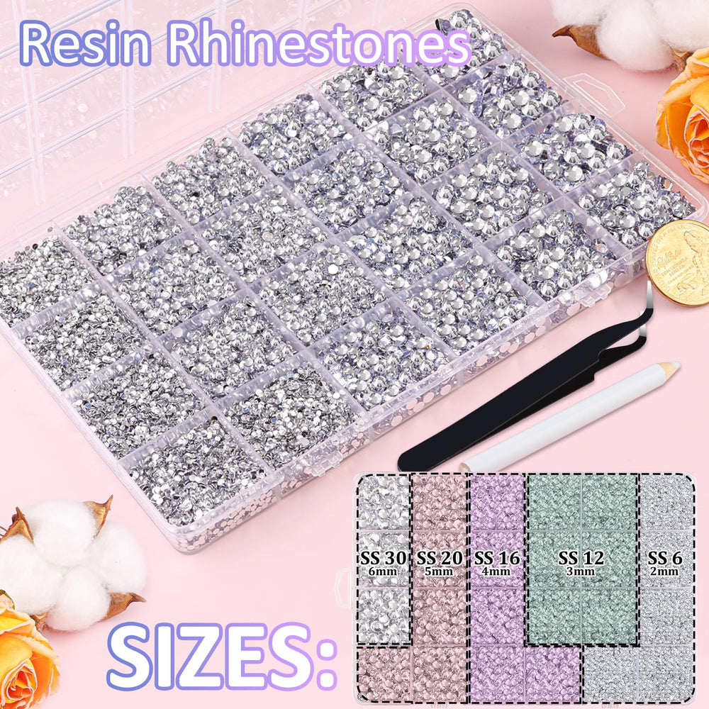 Piedras de resina TINKRSTUFF 2mm; brillo compacto para detalles finos y uñas
