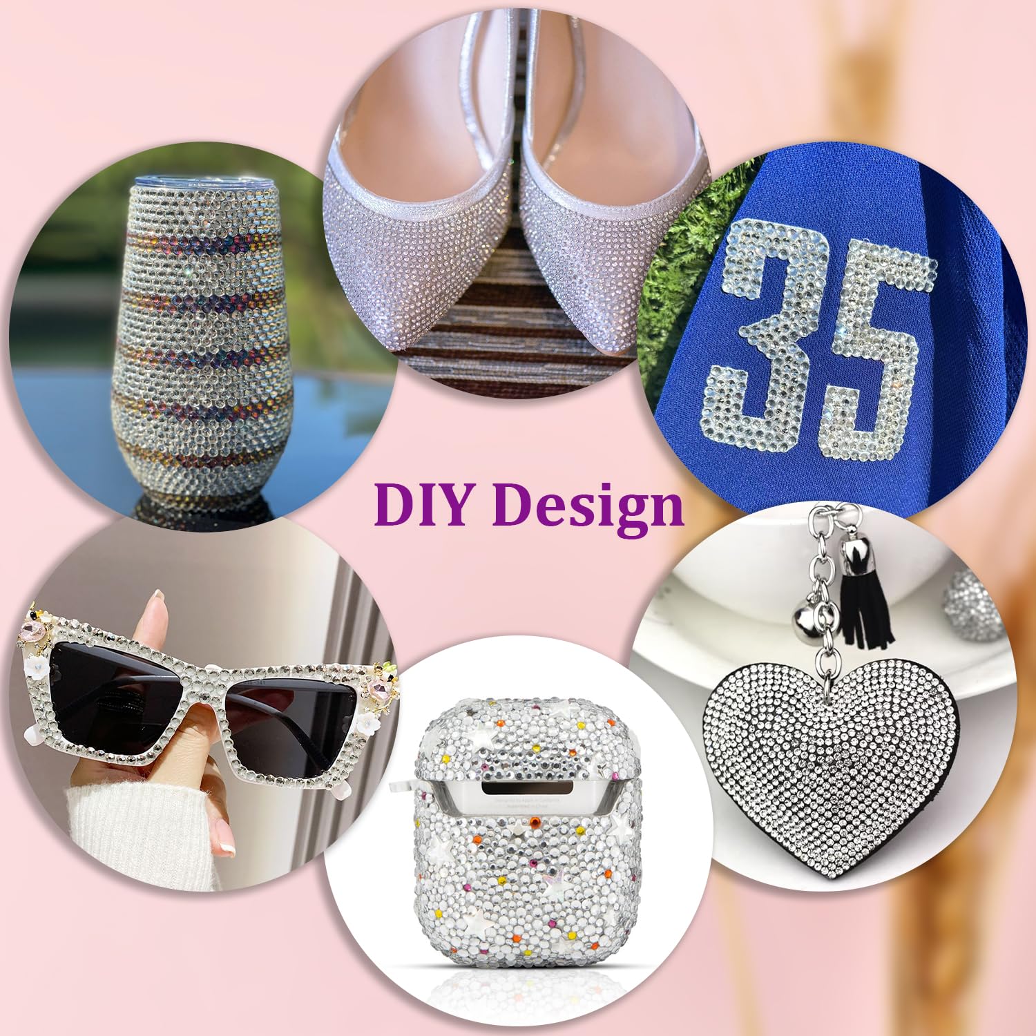 Piedras de resina TINKRSTUFF 4mm; destello claro para decoración de ropa y accesorios
