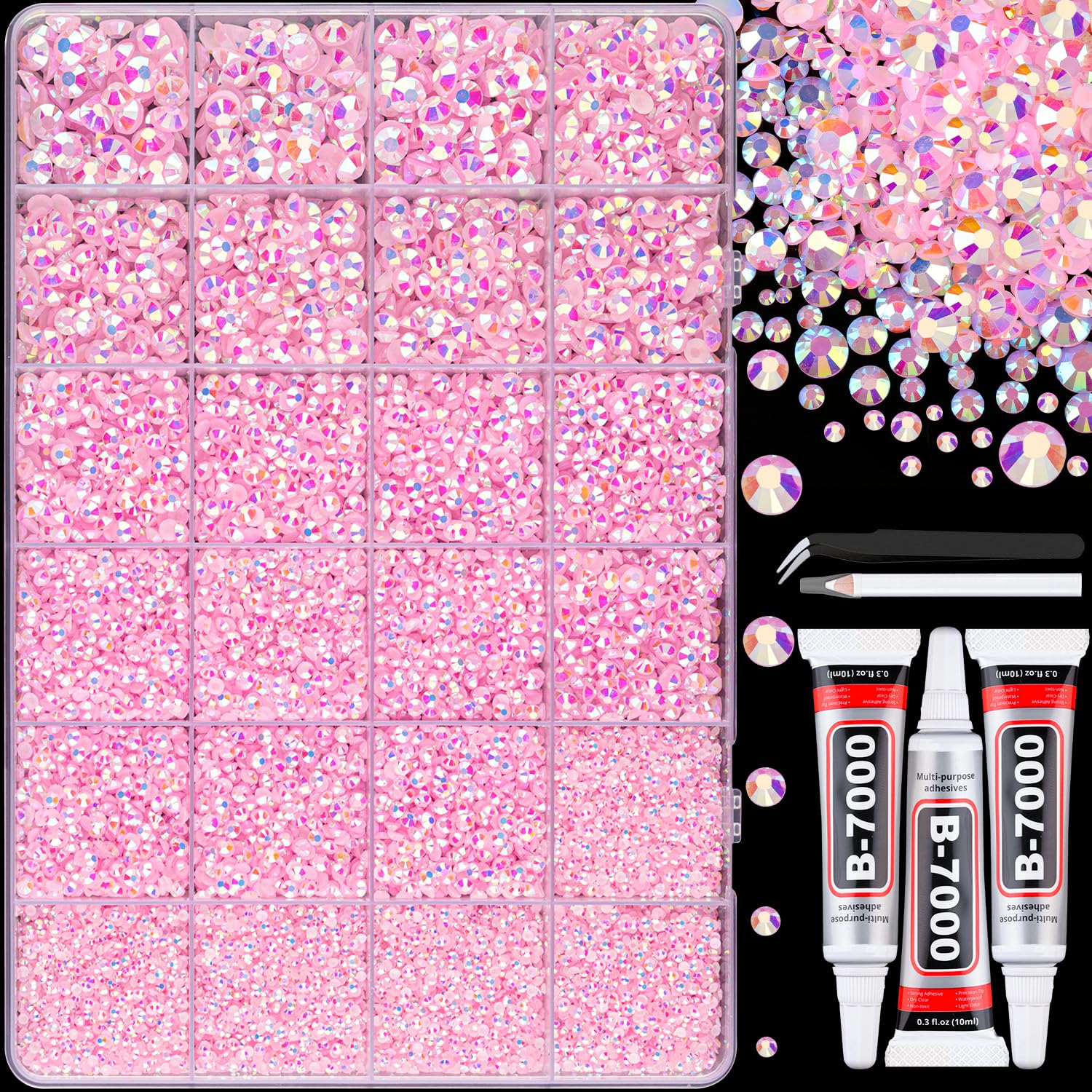 Gemas resina Jelly de TINKRSTUFF en rosa AB con brillo duradero para manualidades.