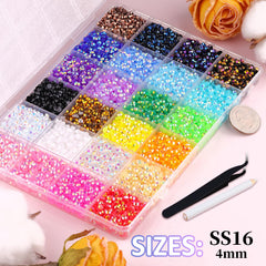 TINKRSTUFF gemas de resina 4mm con acabado AB para brillo duradero