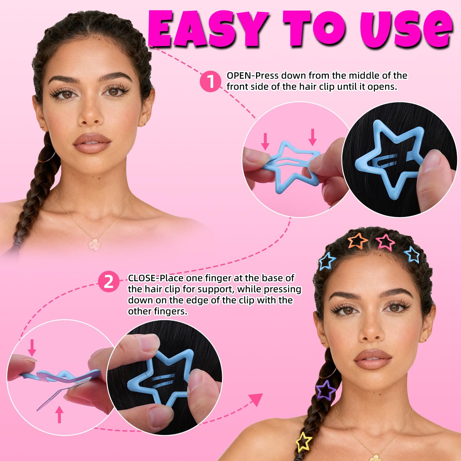 TINKRSTUFF y2k star hair accessory adds whimsy to outfits.