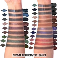Tintark Paleta sombras negras brillos suaves para luces sutiles
