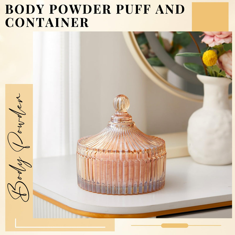 Tioncy glass crystal container in amber for stylish storage