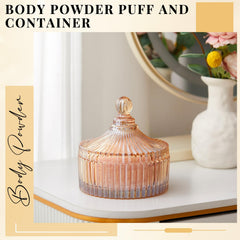 Tioncy glass crystal container in amber for stylish storage