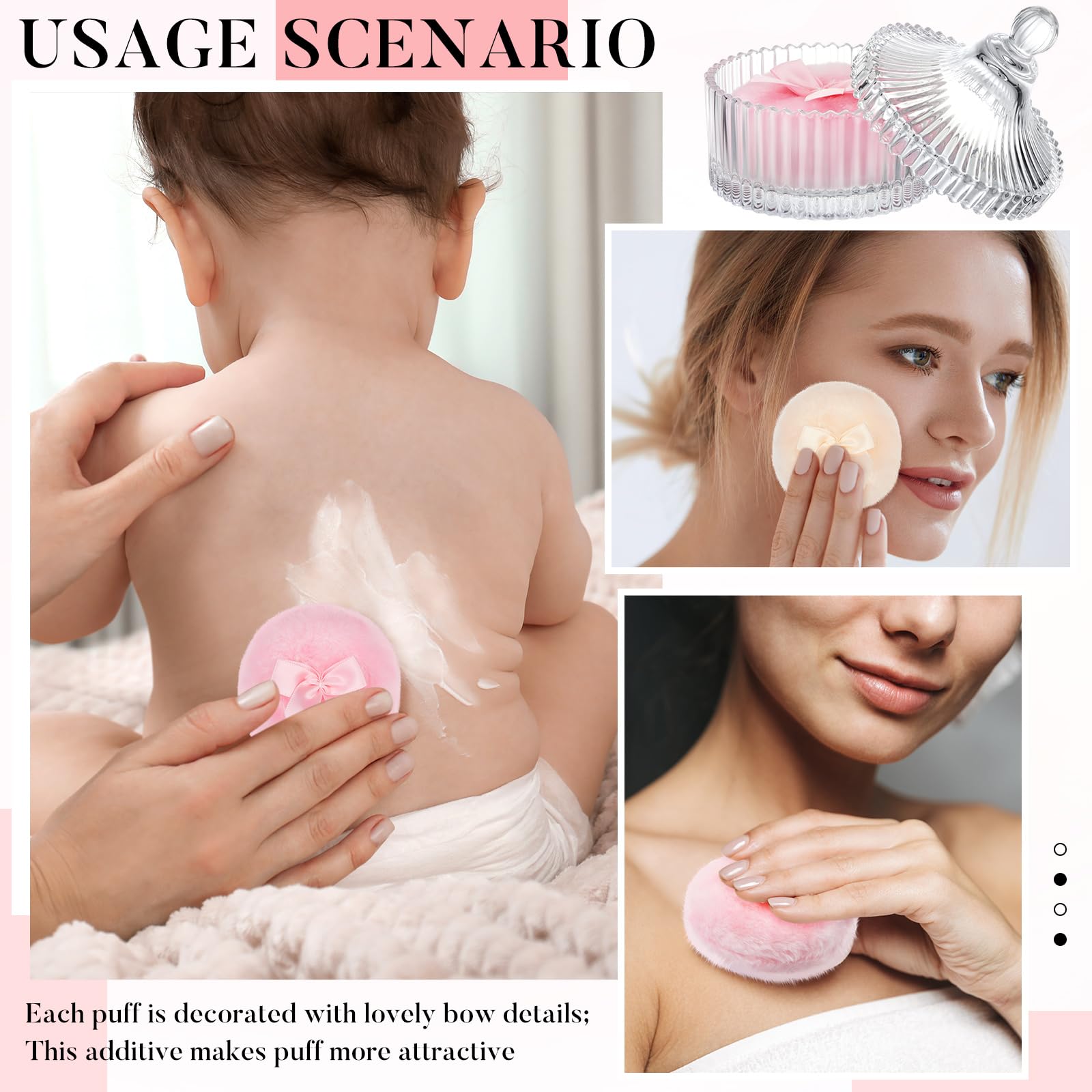 Tioncy powder puff kit packaging shown for easy daily use.