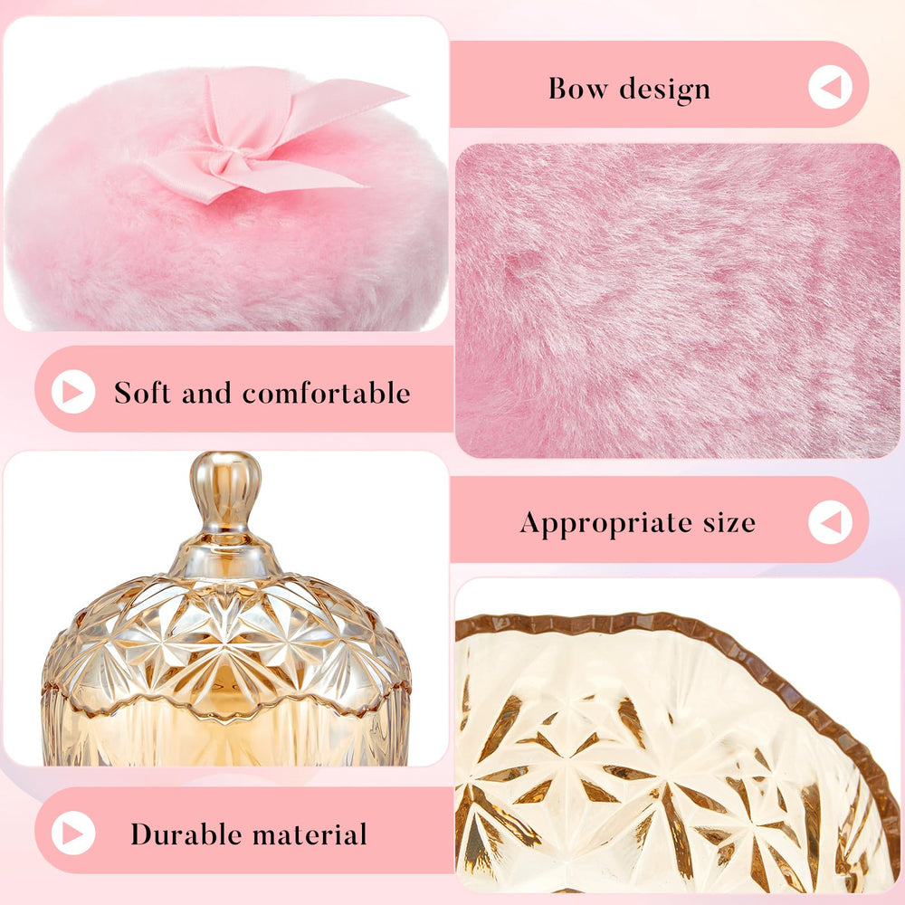 Tioncy powder puff tray amber fits the hand for even coverage.