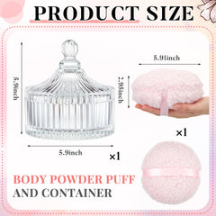 Tioncy puff strap offers secure handling during makeup application.