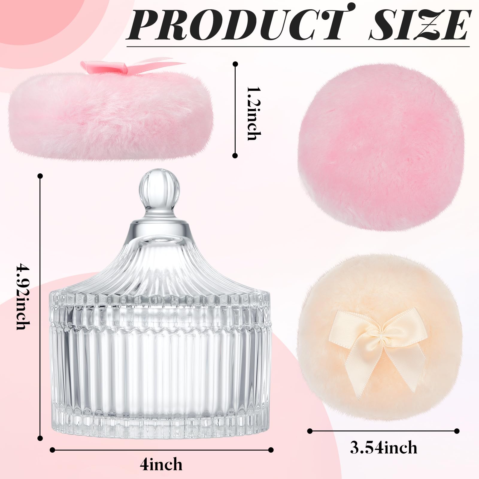 Tioncy puff with bow detail adds feminine charm and gentle use cue.