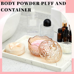 Tioncy velvet body puff in amber, soft and skin-friendly for seamless powder application.