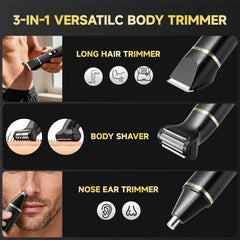 Tiovara beard trimmer body shaver in use for smooth manscaping.