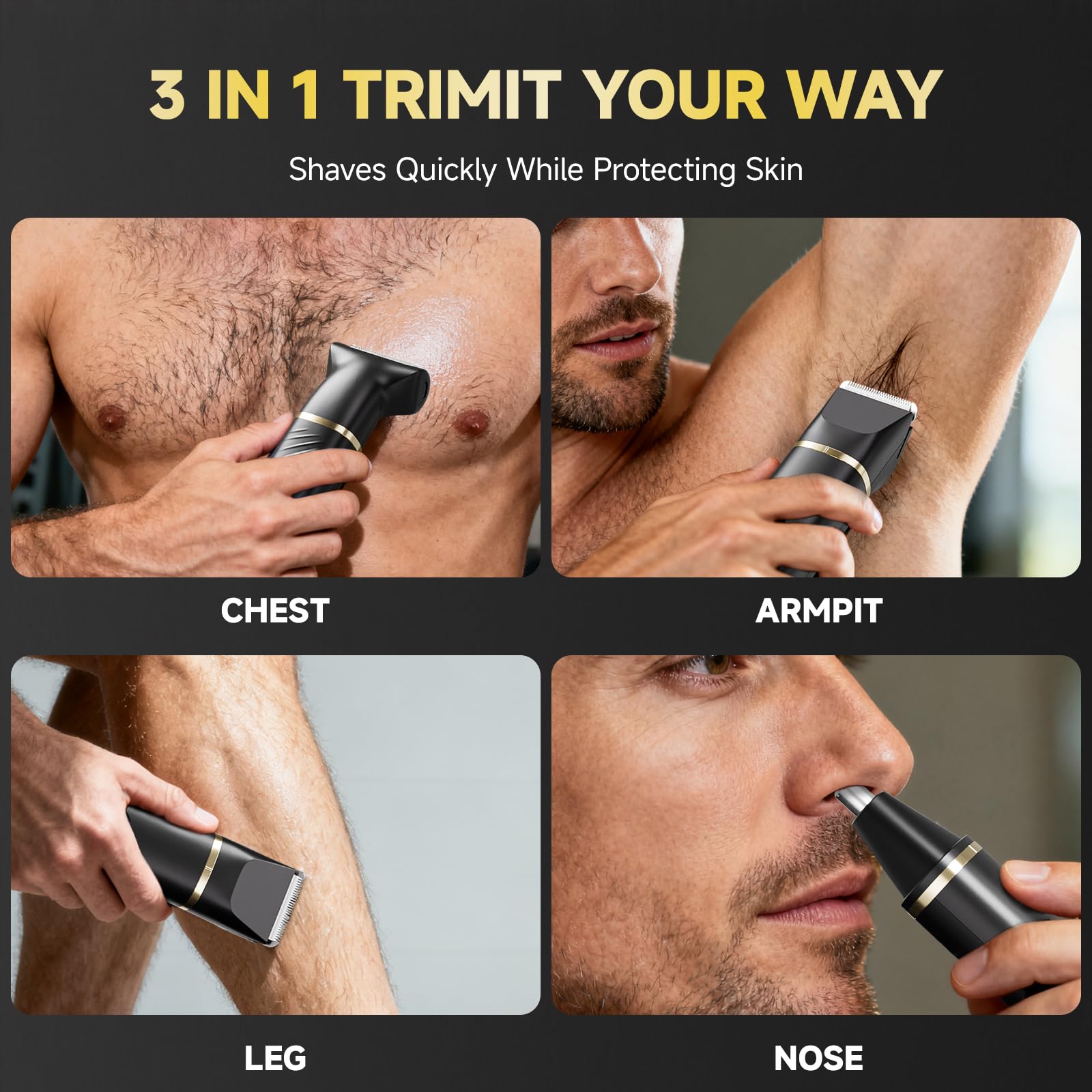 Tiovara beard trimmer travel lock prevents accidental activation during travel.