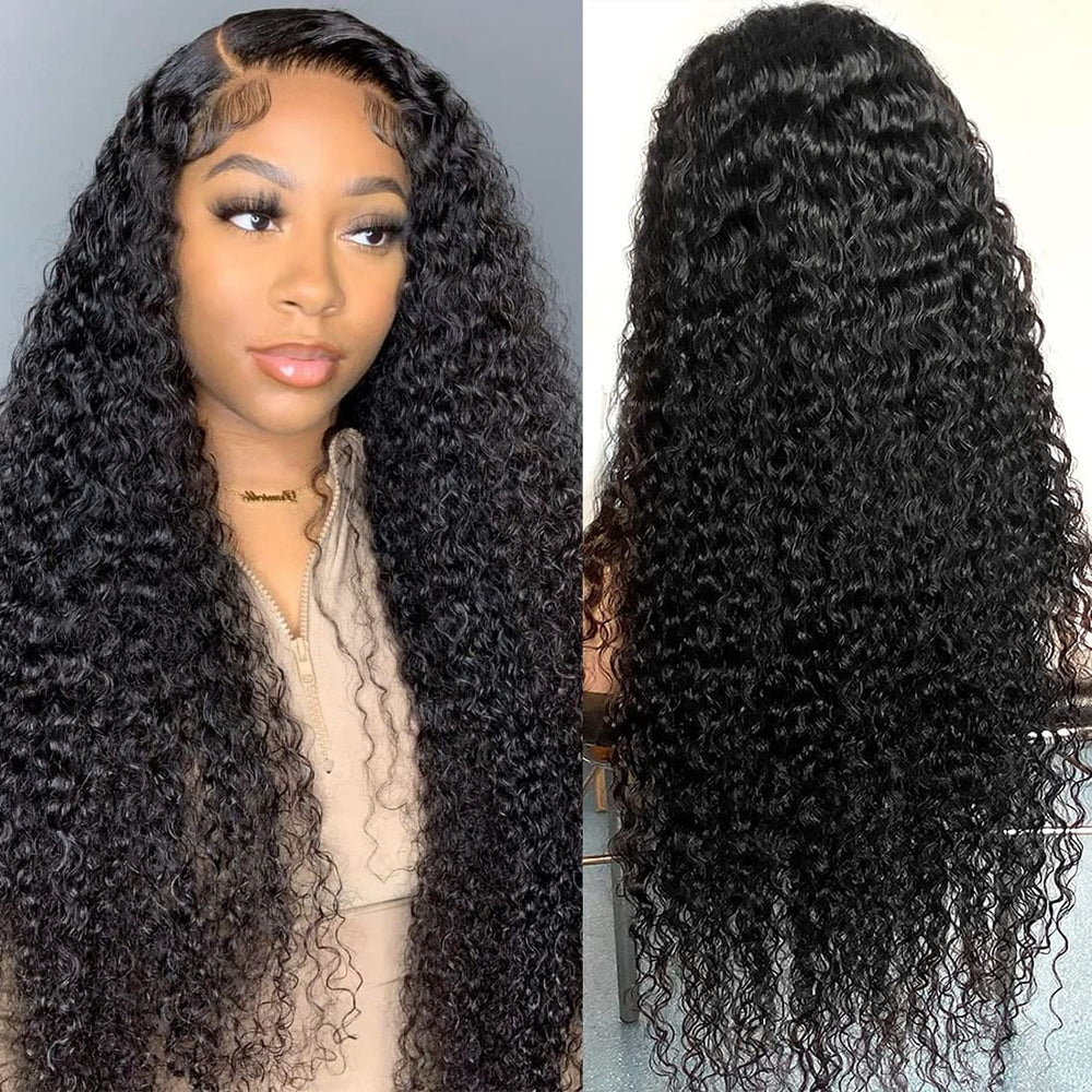 Tipiuli Deep Wave Wig showing bleached knots for natural hairline
