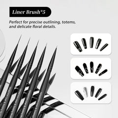 Tipsketch 12mm liner brush ideal for delicate tips and designs.