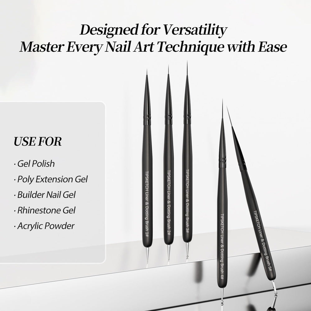 Tipsketch 20mm liner brush for sweeping border lines.