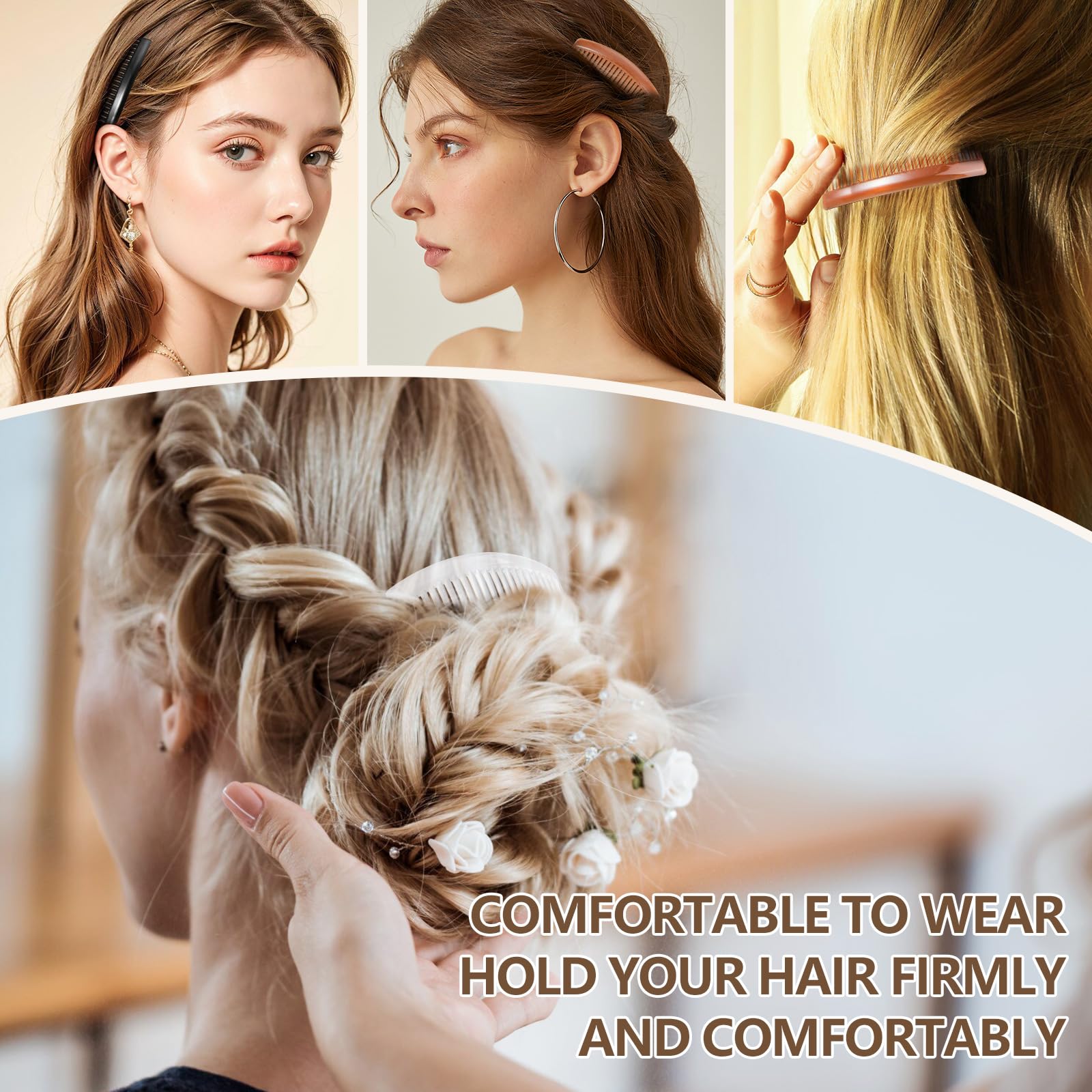TIPTAP black 3.15-inch side comb for smooth, snag-free styling.