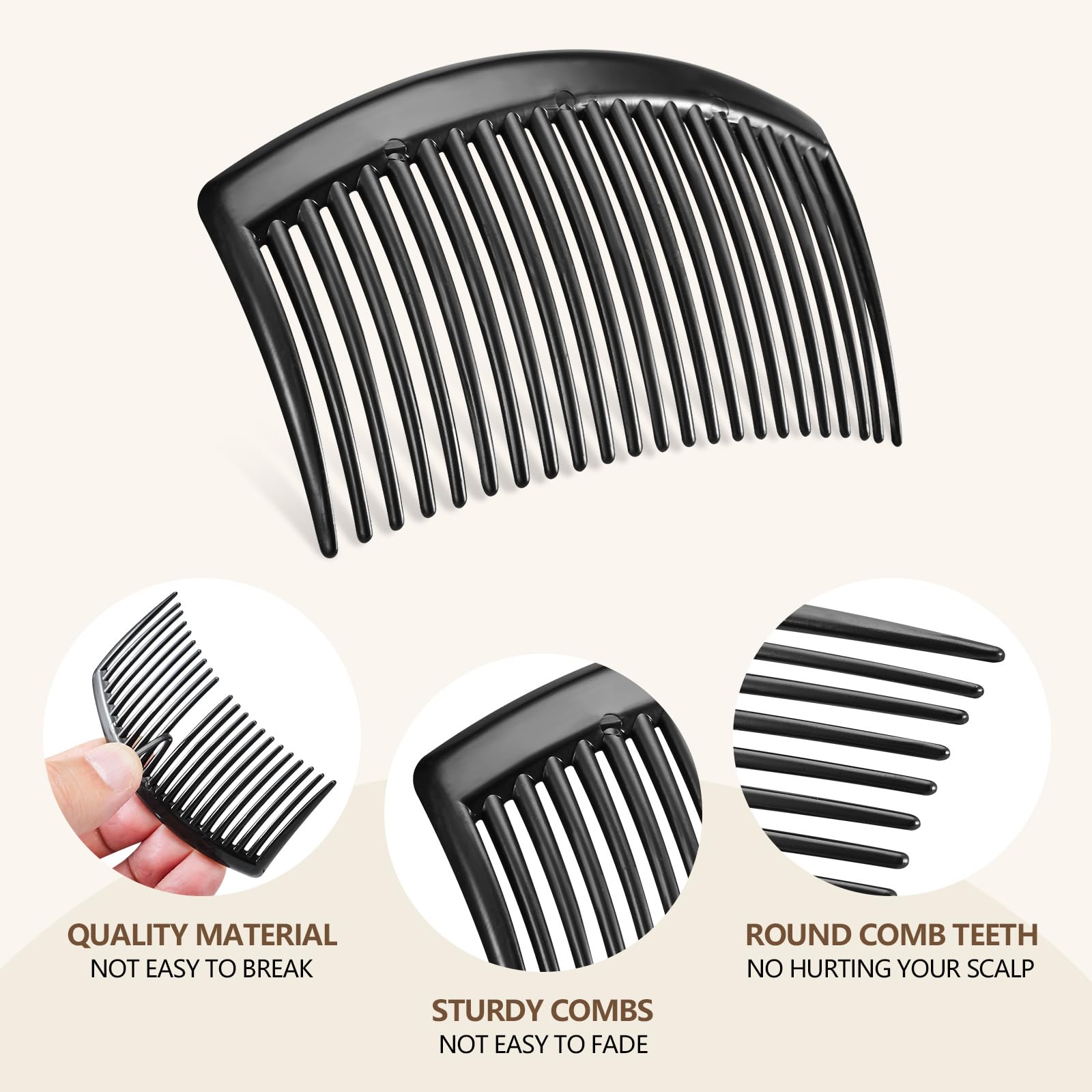 TIPTAP ergonomic professional side comb offering comfortable grip during grooming.