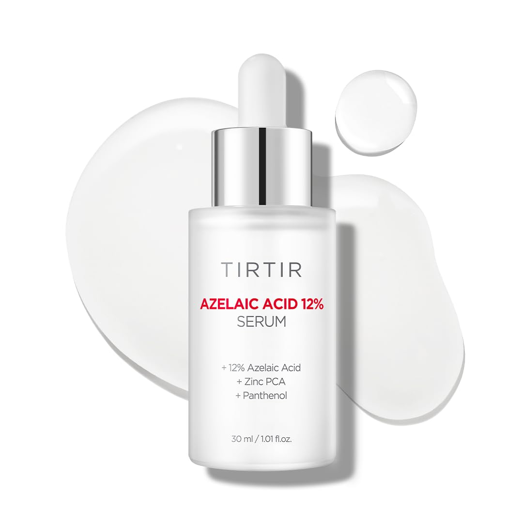 TIRTIR Azelaic Acid 12% Serum bottle with minimalist fragrance-free packaging.