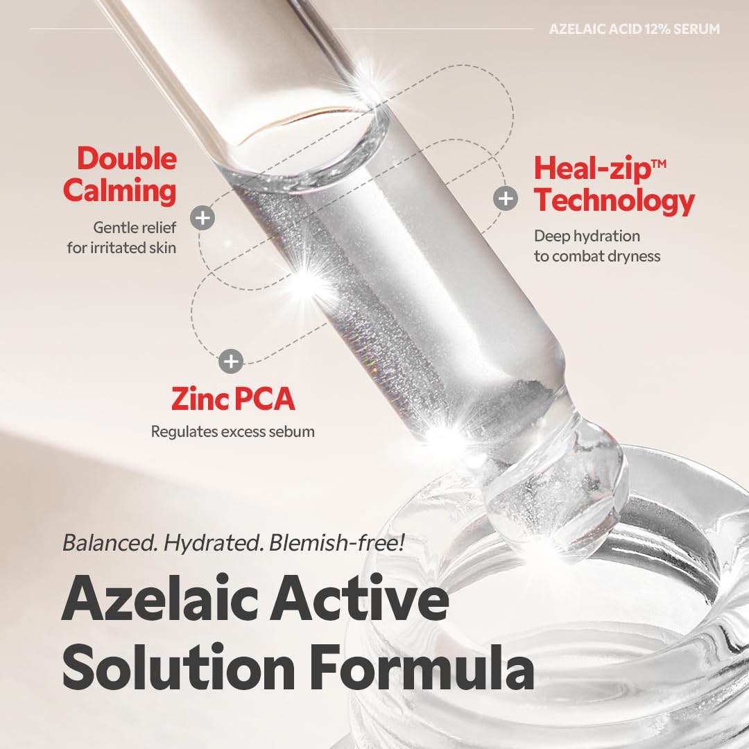TIRTIR Azelaic Acid 12% Serum packaging box displayed on vanity.
