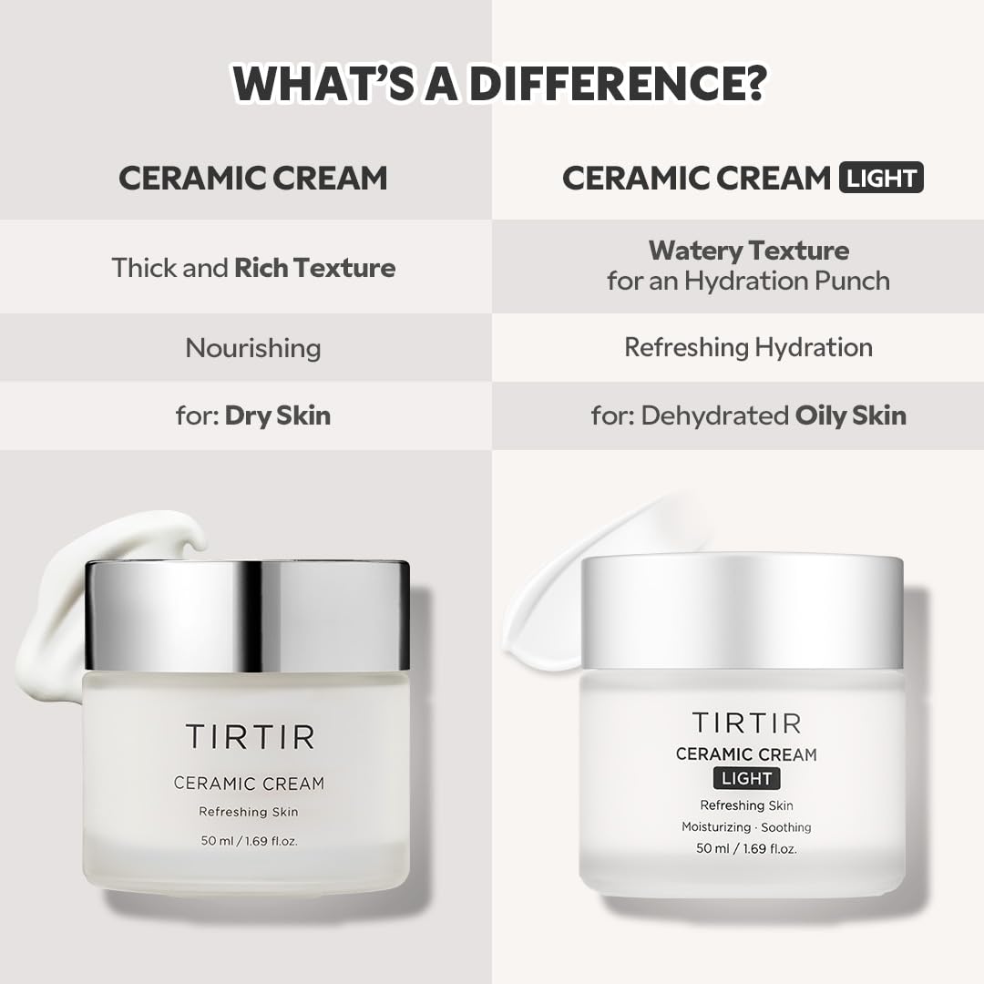 Ritual diario de hidratación con TIRTIR Ceramic Cream Light.
