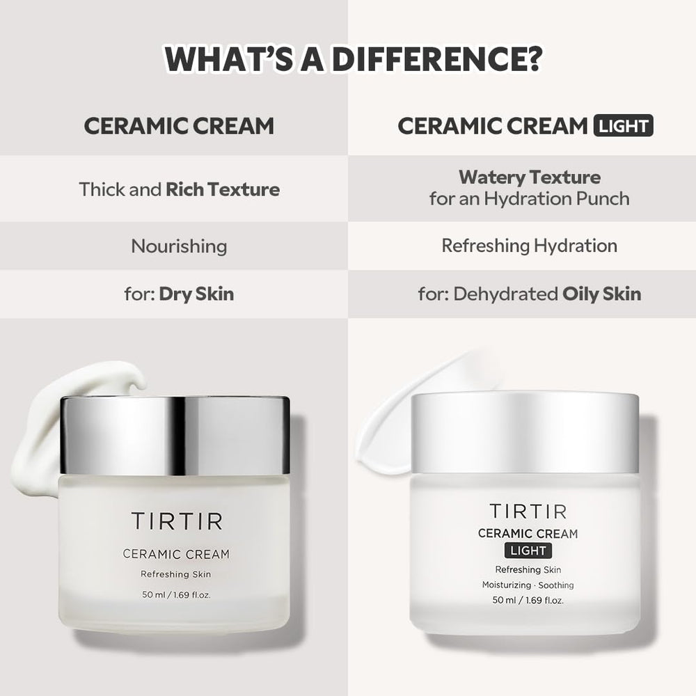Ritual diario de hidratación con TIRTIR Ceramic Cream Light.