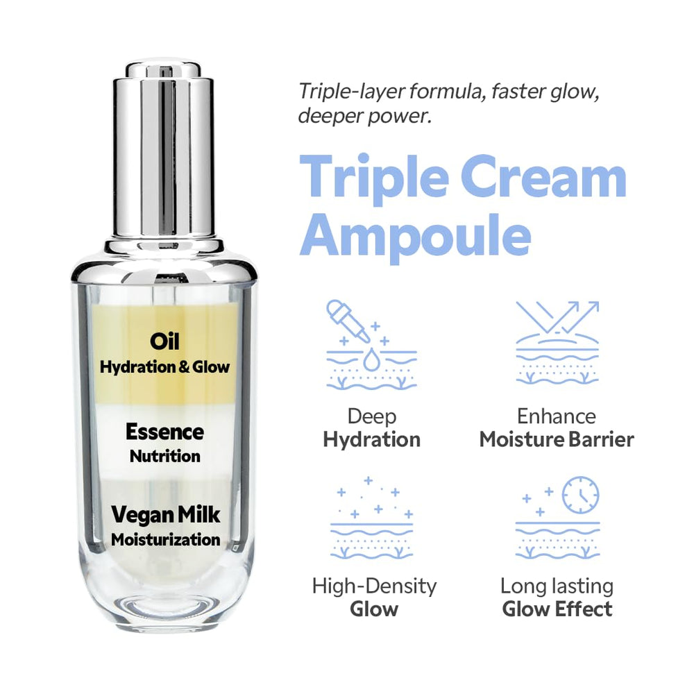TIRTIR Ceramic Milk Ampoule porcelain-glow finish after absorption on skin.