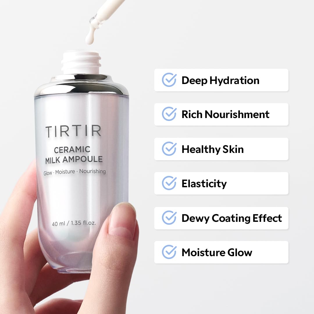 TIRTIR Ceramic Milk Ampoule layering with other serums in a routine.