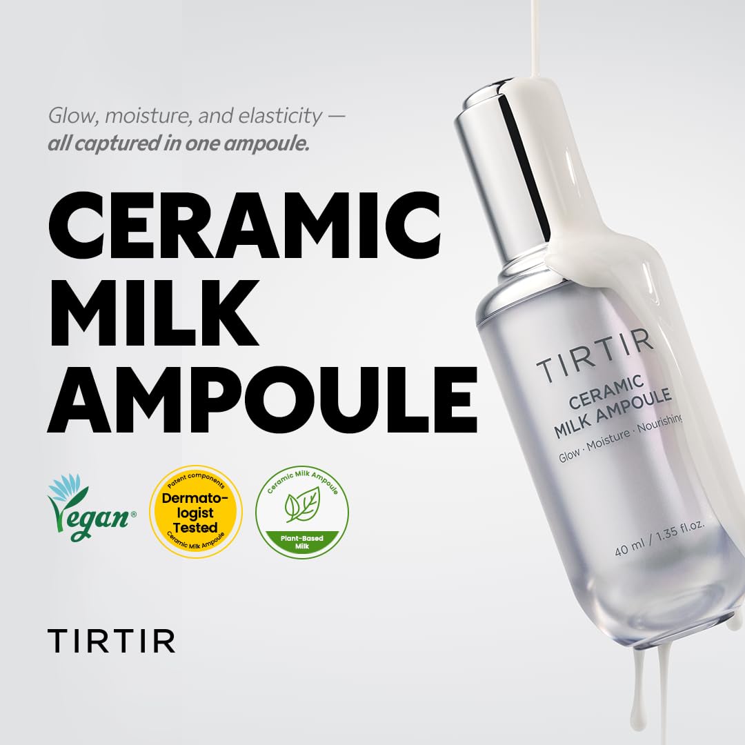 TIRTIR Ampolla Leche Cerámica aplicándose para hidratación duradera