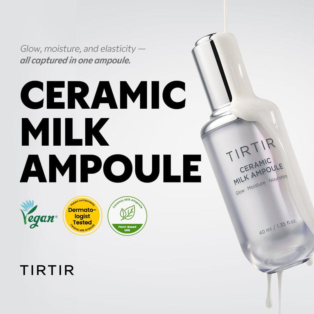 TIRTIR Ampolla Leche Cerámica aplicándose para hidratación duradera