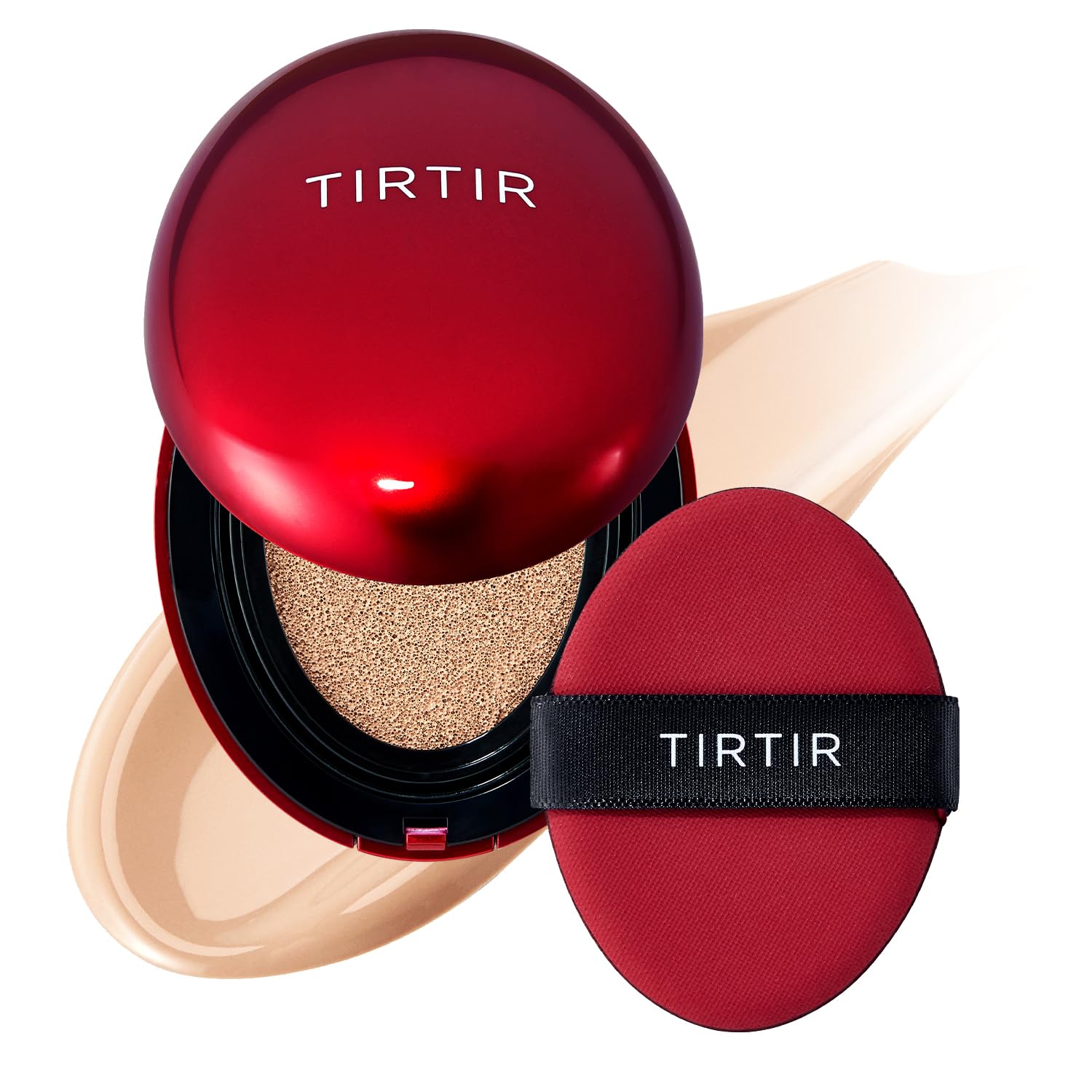 TIRTIR fundación en cojín con ajuste facial para un aspecto natural.