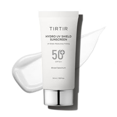 TIRTIR Hydro UV Shield sunscreen bottle ready for daily SPF 50+ protection.