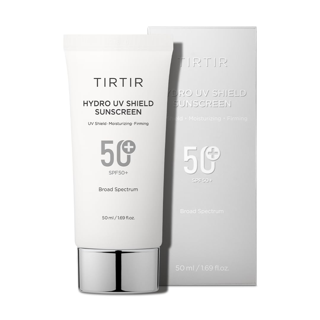 TIRTIR Hydro UV Shield cream texture shown during smooth application.