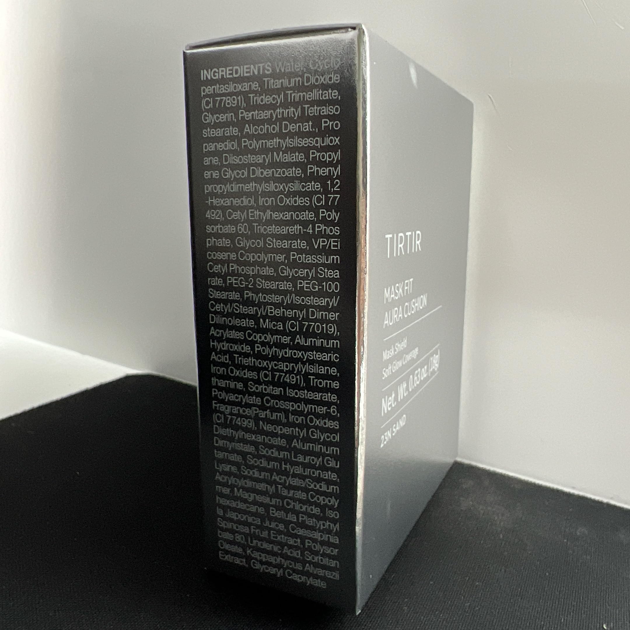 Packaging of TIRTIR Cushion shown as travel-friendly and ready for daily use