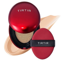 TIRTIR Mask Fit Red Cushion compact close-up shows wide shade range for seamless coverage