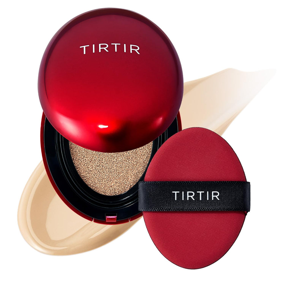 TIRTIR Mask Fit Red Cushion en empaque compacto para viaje.