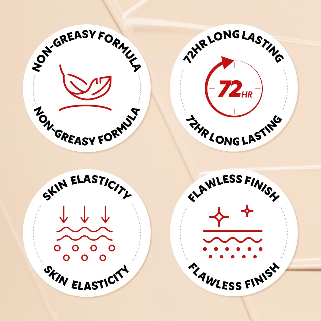 TIRTIR Mask Fit Red Cushion glass skin glow close-up for smooth, comfortable wear.