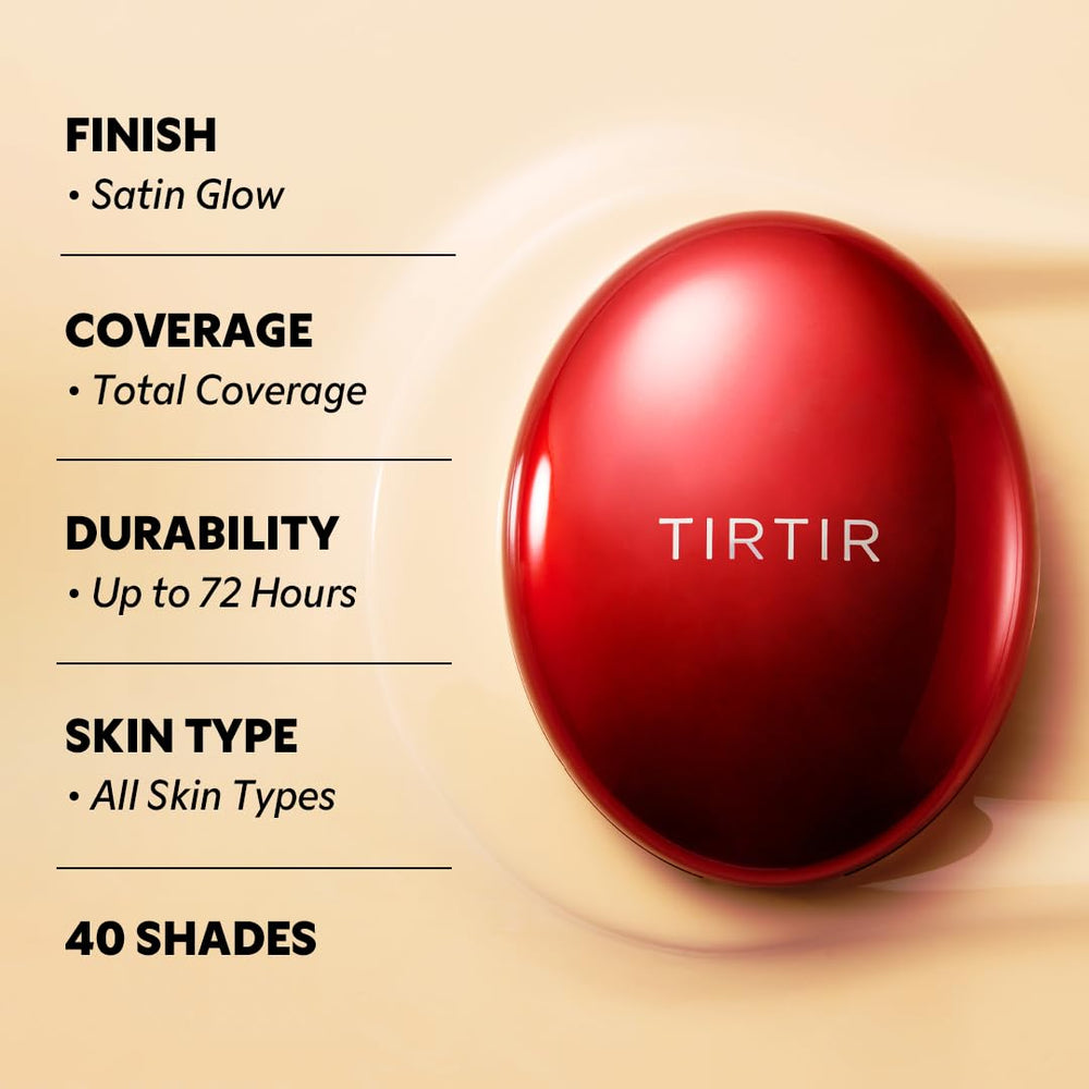 TIRTIR Mask Fit Red Cushion glow finish captures satin sheen for natural luminosity