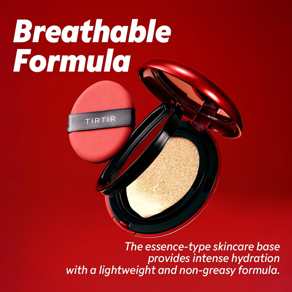 TIRTIR Mask Fit Red Cushion long-wear shot suggests 72-hour reliability.