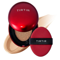 TIRTIR Mask Fit Red Cushion packaging showing the wide shade range for diverse skin tones.