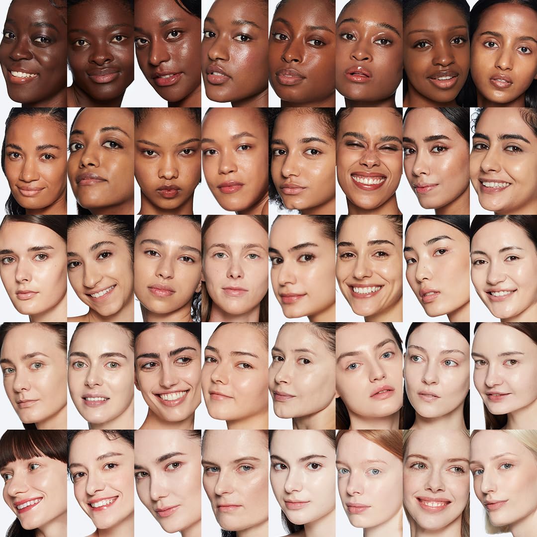 TIRTIR Mask Fit Red Cushion swatch display shows shade range from light to deep