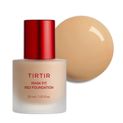 TIRTIR Mask Fit Red Foundation bottle shows hydrating satin finish.