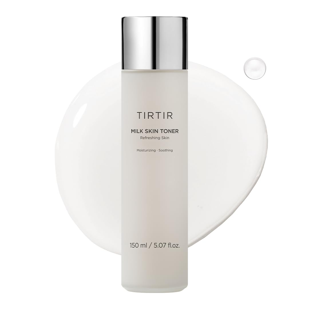 TIRTIR Milk Skin Rice Toner bottle close-up highlighting hydration