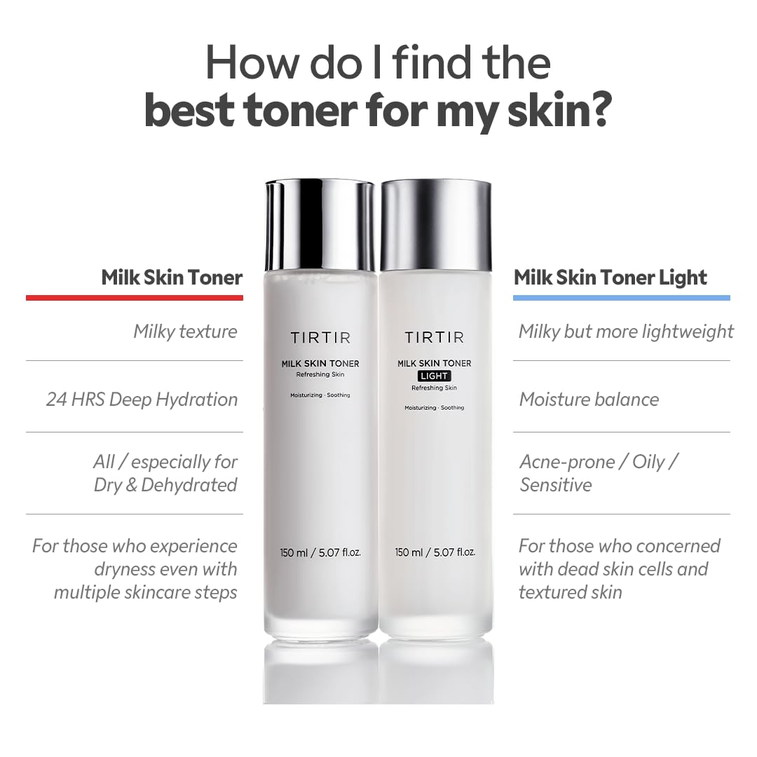 Acabado hidratado y fresco tras usar TIRTIR Milk Skin Toner Light.