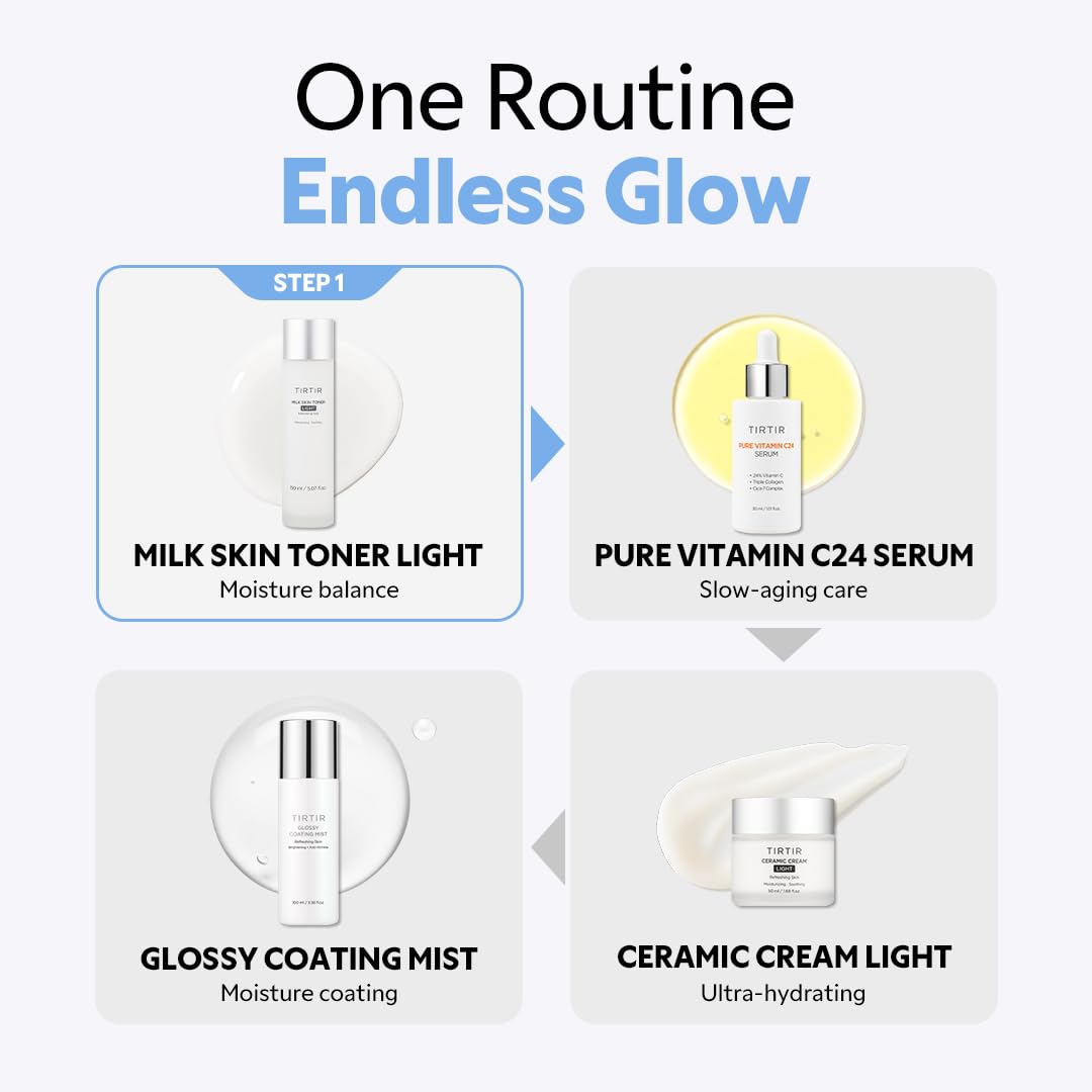 Fórmula libre de alcohol para piel sensible con TIRTIR Toner Light.